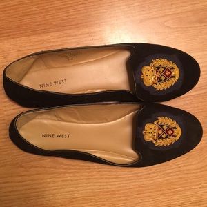 Nine West navy smoking flats